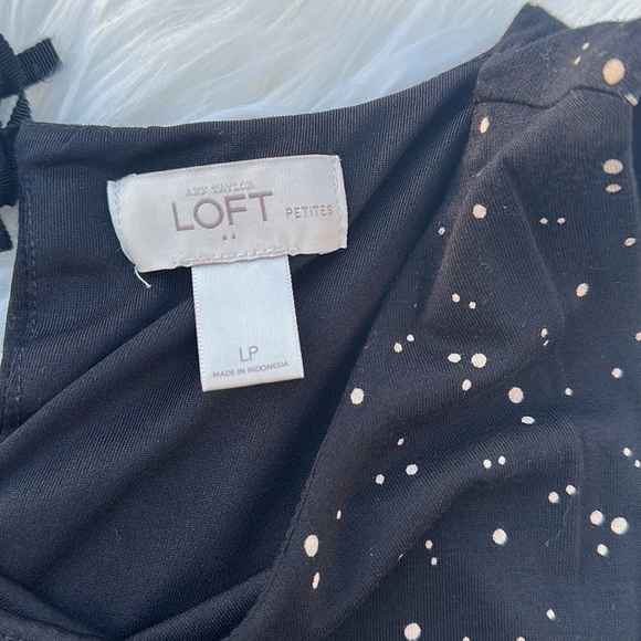 Loft black polka dotted dress - Picture 3 of 4